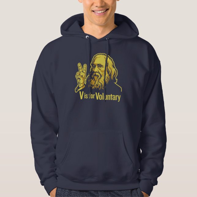 Sudadera Camiseta de Lysander Spooner Voluntaryism (Anverso)