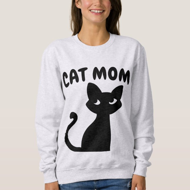 Sudadera Camiseta de mamá de gato (Anverso)