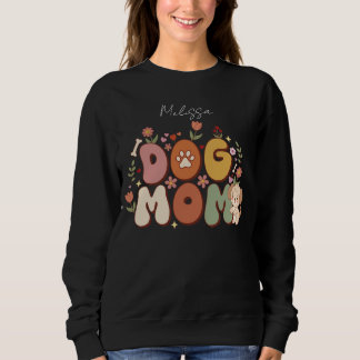 Sudadera Camiseta de Mamá de Perro Kawaii Floral Vintage Re