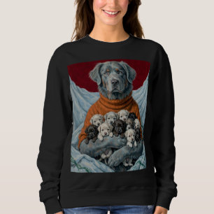 Sudadera Camiseta de Mamá Perro con 11 Cachorros Renacimien