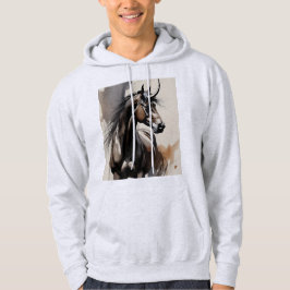 Sudadera Camiseta de manga larga con pintura de caballo