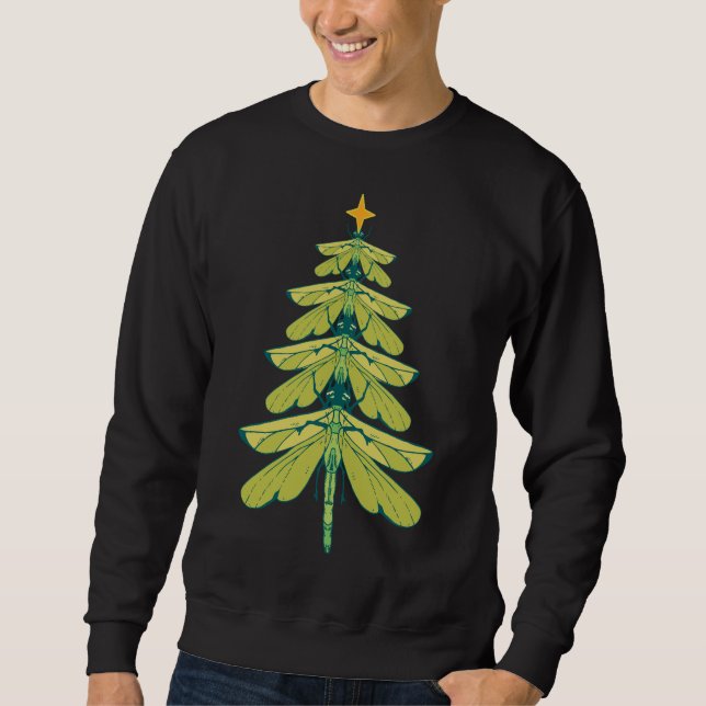 Sudadera Camiseta de manga larga de árbol de navidad con li (Anverso)