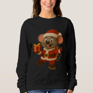 Sudadera Camiseta de manga larga de Santa Mouse | Navidades