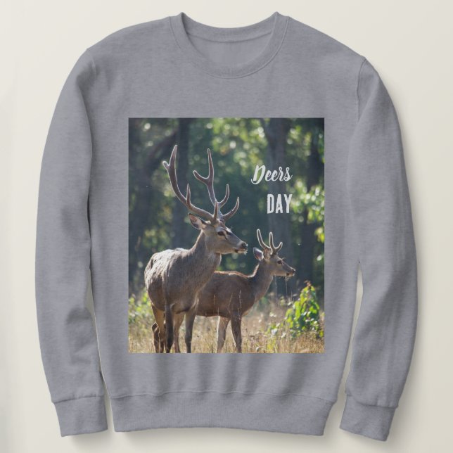 Sudadera Camiseta de manga larga Deers Day (Anverso del diseño)