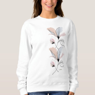 Sudadera Camiseta de manga larga minimalista floral estétic