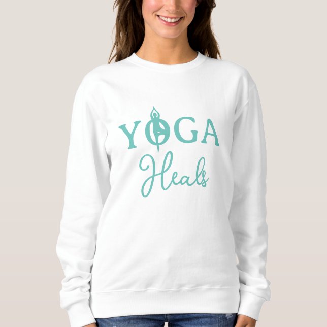 Sudadera Camiseta de manga larga Yoga Heals con silueta de  (Anverso)