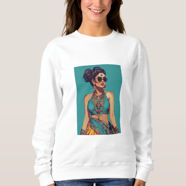 Sudadera Camiseta de moda femenina Rajsthan Clothing & Shoe (Anverso)
