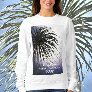 Sudadera Camiseta de Moda tropical del árbol de palmas de v