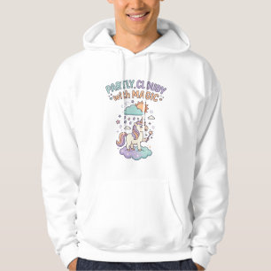 Sudadera Camiseta De Moda Unicornio Parcialmente Nublado Co