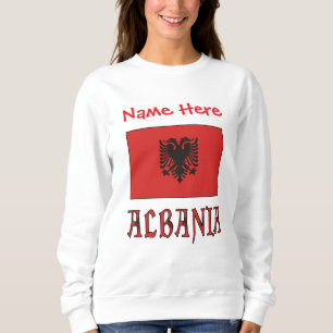 Sudadera Camiseta de mujer personalizada con bandera albane