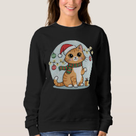 Sudadera Camiseta de Navidad de gatito de Santa acogedor