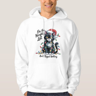 Sudadera Camiseta de Navidad de Gato Travieso – Gorro de Sa