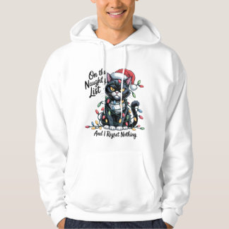 Sudadera Camiseta de Navidad de Gato Travieso – Gorro de Sa