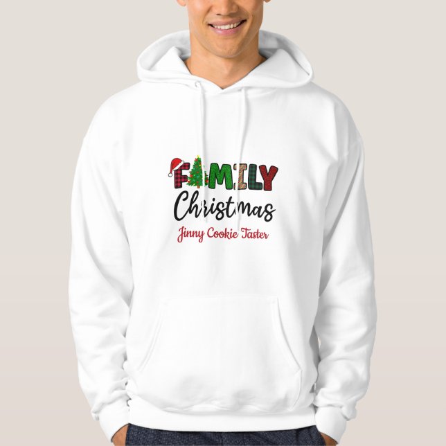 Sudadera Camiseta de Navidad familiar con nombre (Anverso)