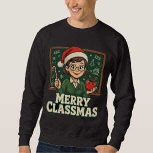 Sudadera Camiseta de Navidad para maestros Feliz Classmas