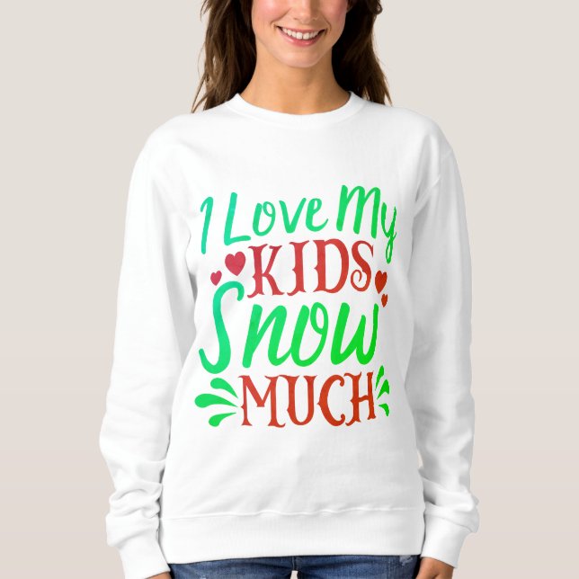 Sudadera Camiseta de Navidades divertidos mostrando amor po (Anverso)