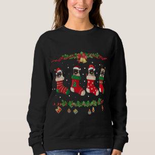 Sudadera Camiseta de Navidades Pug Alza a Perro Noche Suéte