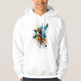 Sudadera Camiseta de pájaro pintado de colores