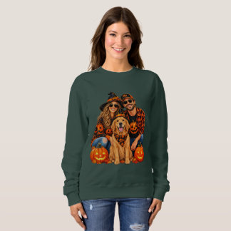 Sudadera Camiseta de perro Retriever Dorado Retro Halloween