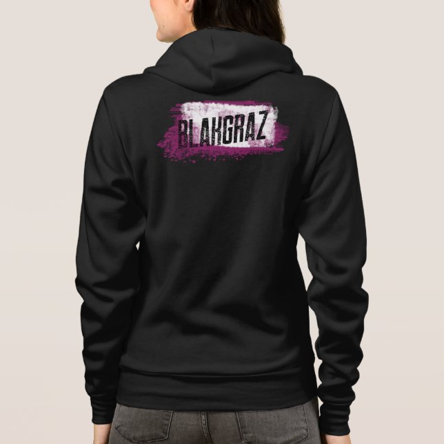 Sudadera Camiseta de pincel blanco y púrpura de Blakgraz (Reverso)