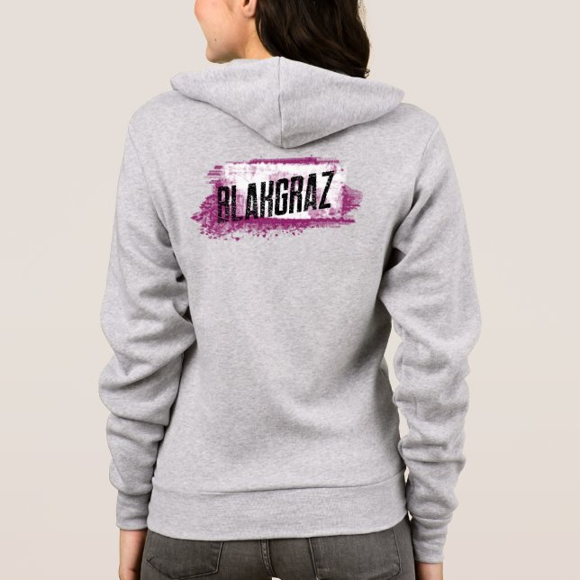 Sudadera Camiseta de pincel blanco y púrpura de Blakgraz (Reverso)