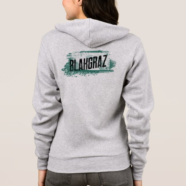 Sudadera Camiseta de pincel verde y blanco de Blakgraz (Reverso)