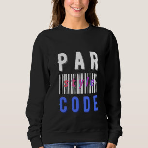 Sudadera Camiseta de programación de código de barras moder