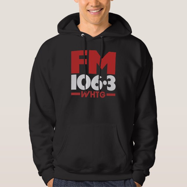 Sudadera Camiseta de radio FM WHTG 106.3 _ Hoodie (Anverso)