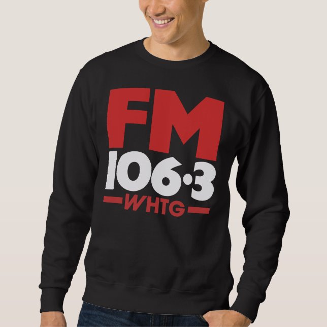Sudadera Camiseta de radio FM WHTG 106.3 _ Hoodie (Anverso)