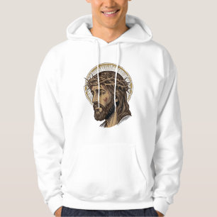 Sudadera Camiseta de retrato de corona de espinas grabada v