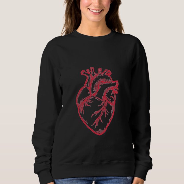 Sudadera Camiseta de San Valentín de Corazón Anatómico (Anverso)