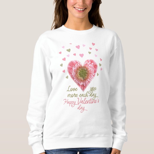 Sudadera Camiseta de San Valentín feliz (Anverso)