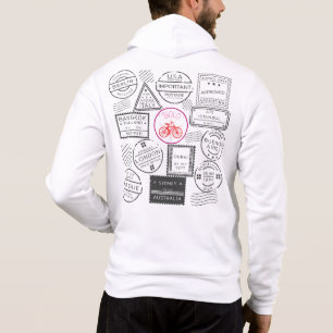 Sudadera Camiseta de Sellos Retro de Bicicleta del Mundo