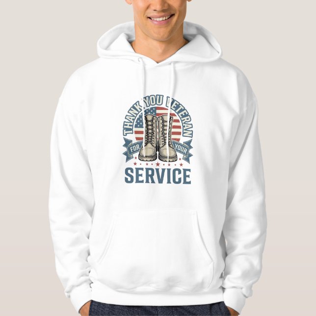 Sudadera Camiseta de Servicio Botas Patrióticas para Vetera (Anverso)