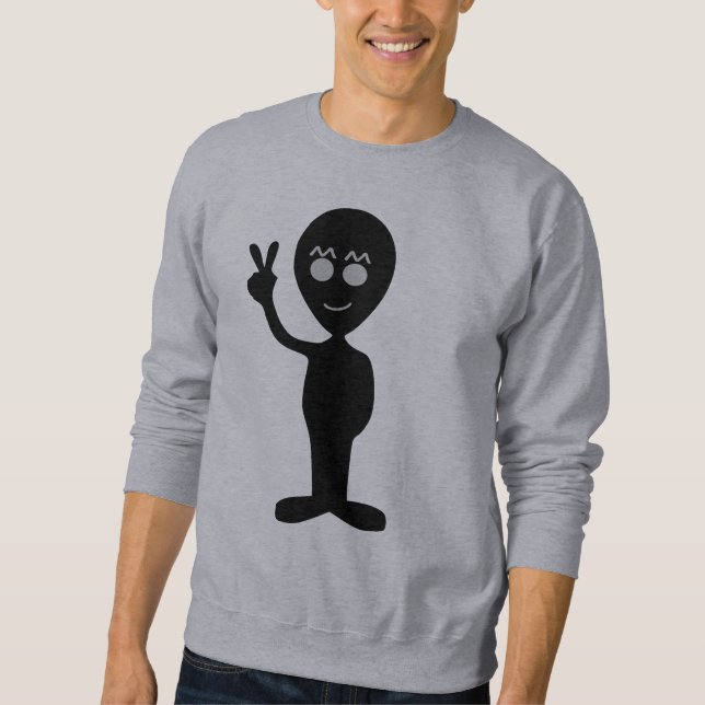 Sudadera Camiseta de signo de paz alienígena (Anverso)