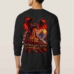 Sudadera Camiseta de sudor con dragón de fantasía Corona de