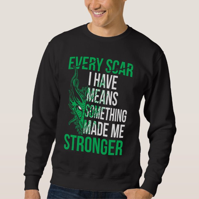 Sudadera Camiseta de sudor oscuro de la cicatriz del dragón (Anverso)