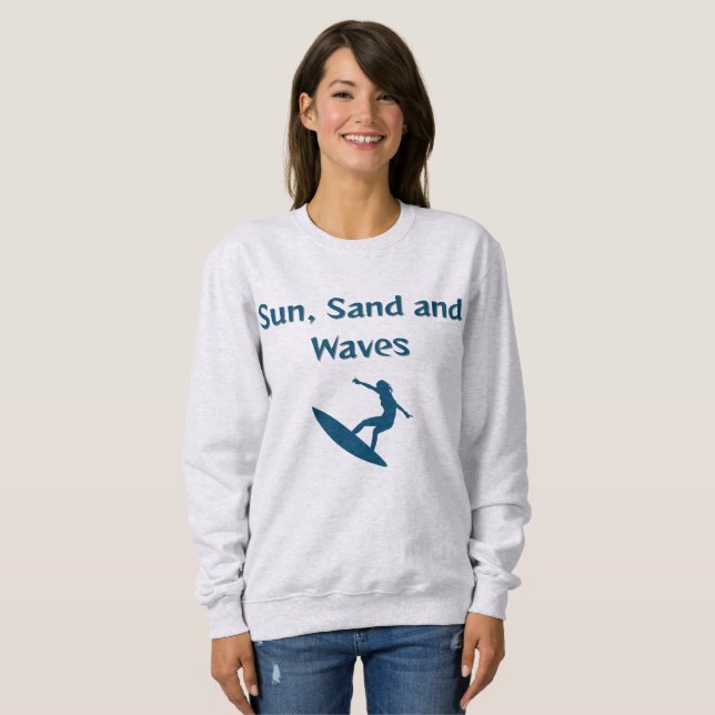 Sudadera Camiseta de Sun, Sand y Waves (Anverso completo)