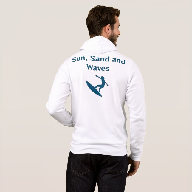 Sudadera Camiseta de Sun, Sand y Waves (Reverso completo)