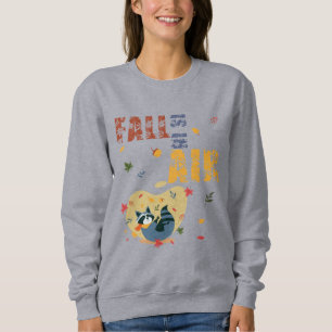 Sudadera Camiseta de Tamaño Plus Mapache Otoño Está En El A
