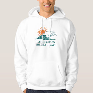 Sudadera Camiseta de tipografía de olas de playa Vibracione