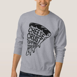 Sudadera Camiseta De Tipografía De Pizza Slice