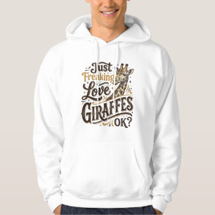 Sudadera Camiseta de tipografía vintage de amante de jirafa
