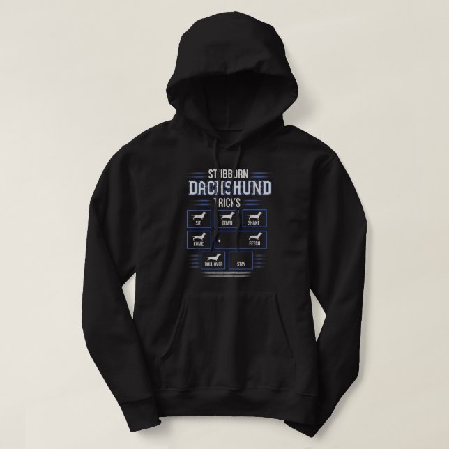 Sudadera Camiseta de trucos de Dachshund (Diseño del anverso)