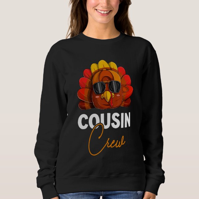 Sudadera Camiseta de Turquía, familia de Acción de Gracias (Anverso)