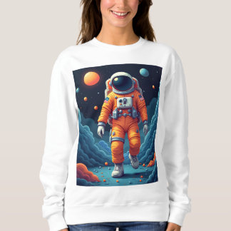 Sudadera Camiseta de una mujer con un hombre espacial visto