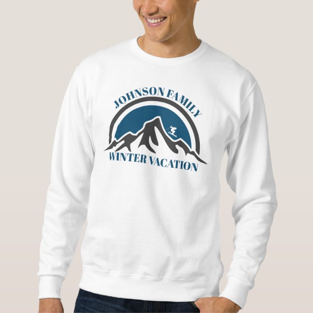 Sudadera Camiseta de vacaciones de invierno de familia pers (Anverso)