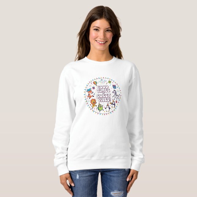 Sudadera Camiseta de vector de vacaciones divertida y extra (Anverso completo)