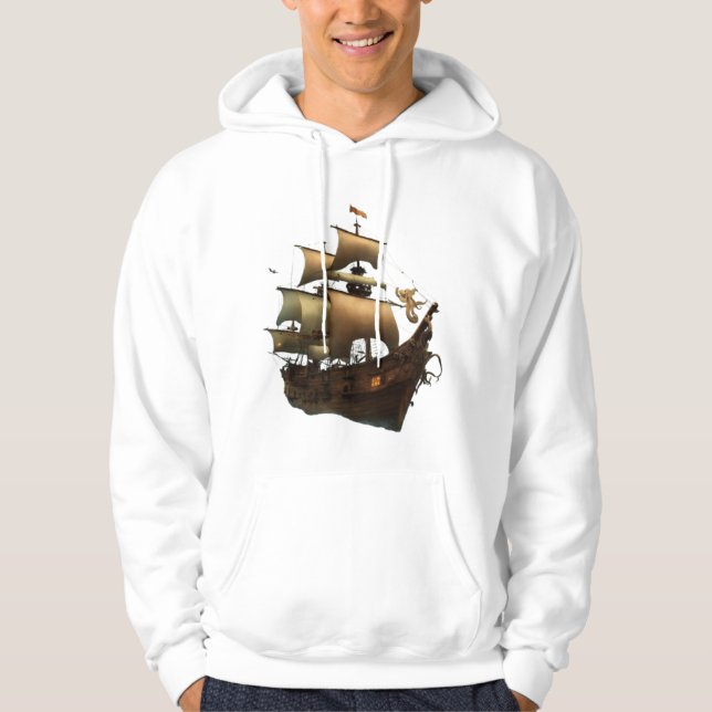 Sudadera Camiseta de vela y de anclaje - Navegando por el v (Anverso)