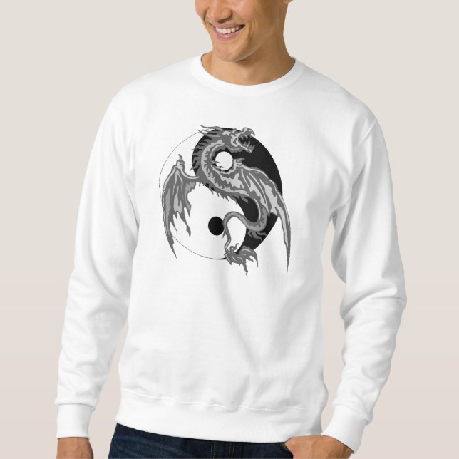 Sudadera Camiseta de Yin Yang del dragón (Anverso)